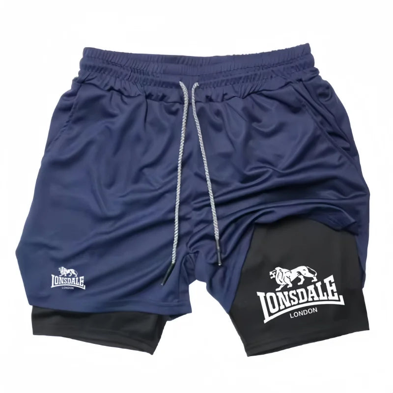 Print 2in1 Running Shorts