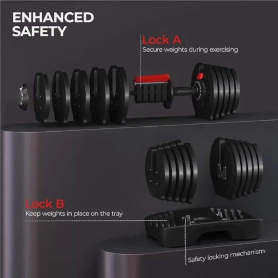 Adjustable Dumbbells Set