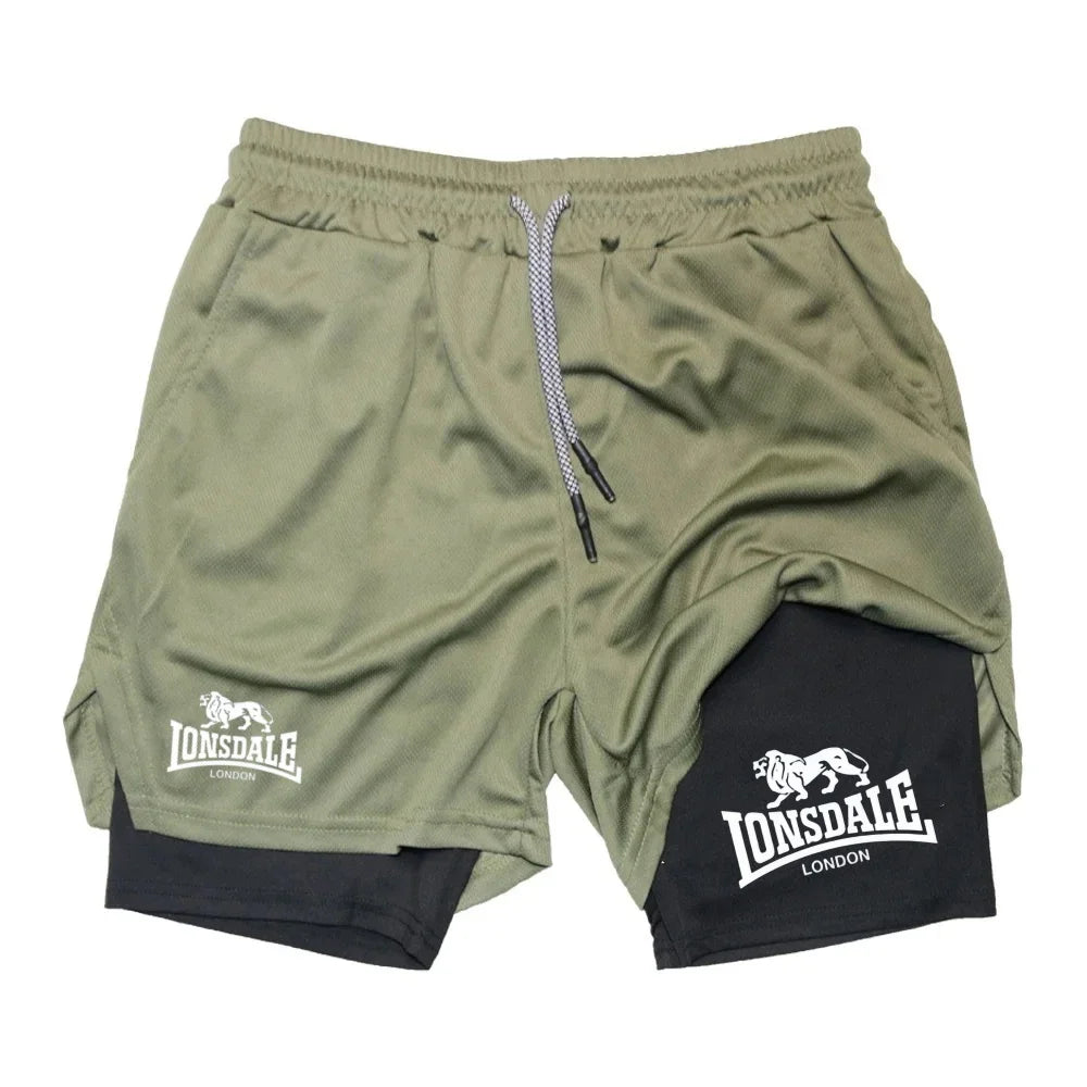 Print 2in1 Running Shorts