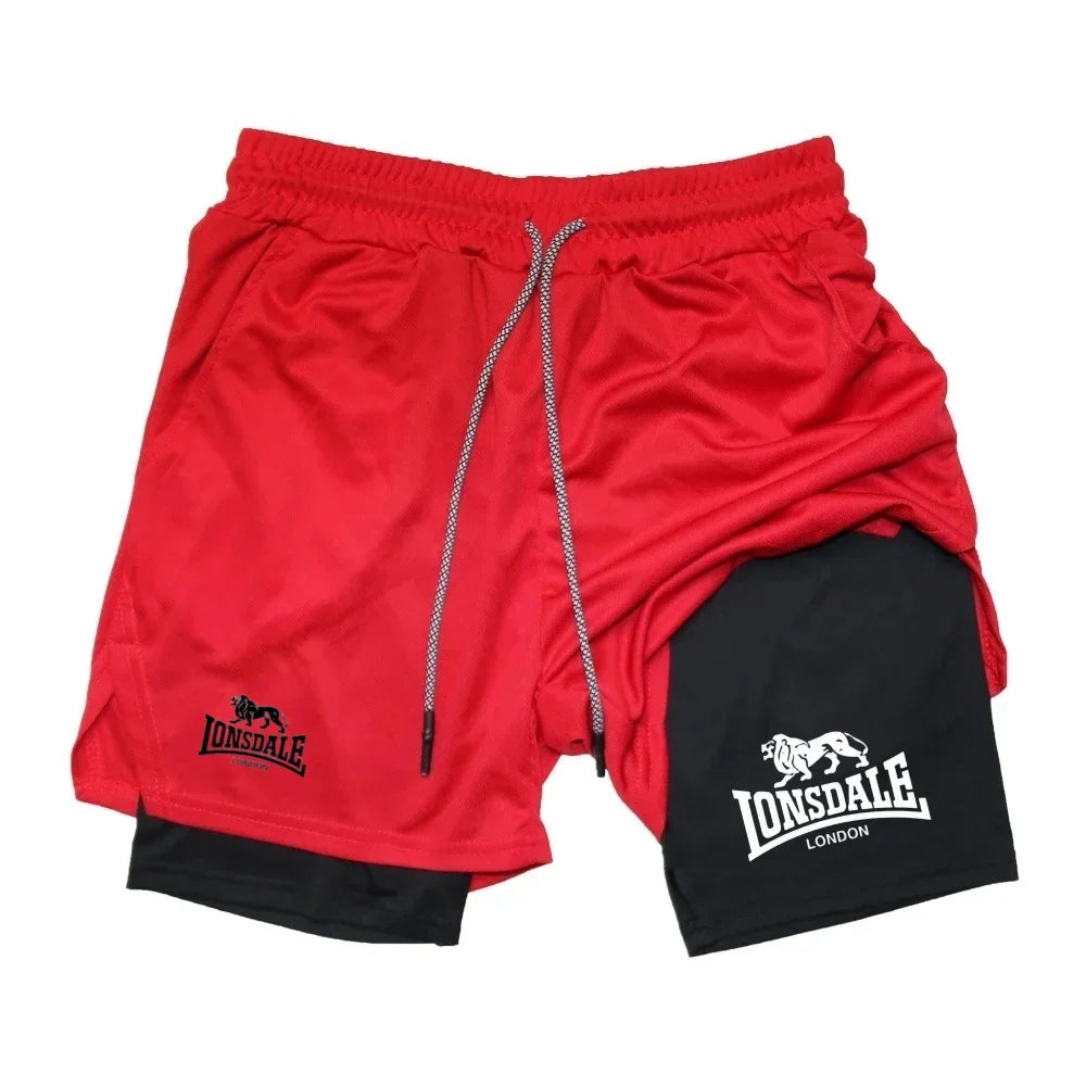 Print 2in1 Running Shorts