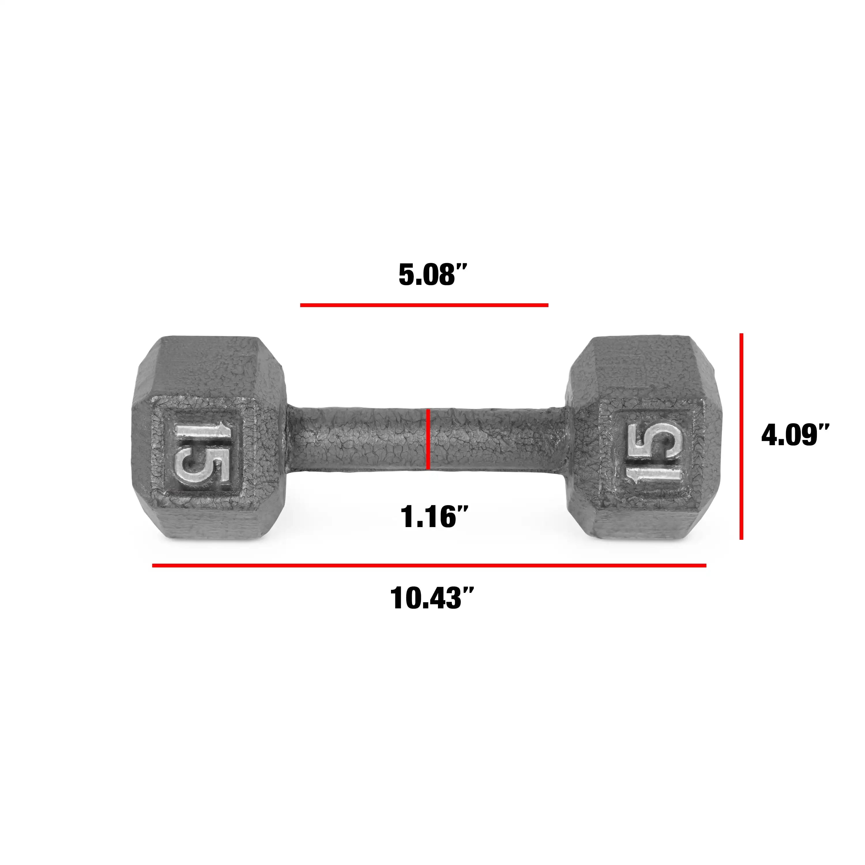 Cast Iron Hexagonal Dumbbell