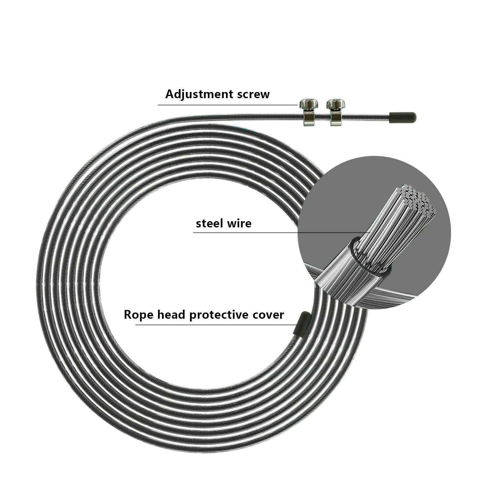 Steel wire skipping rope