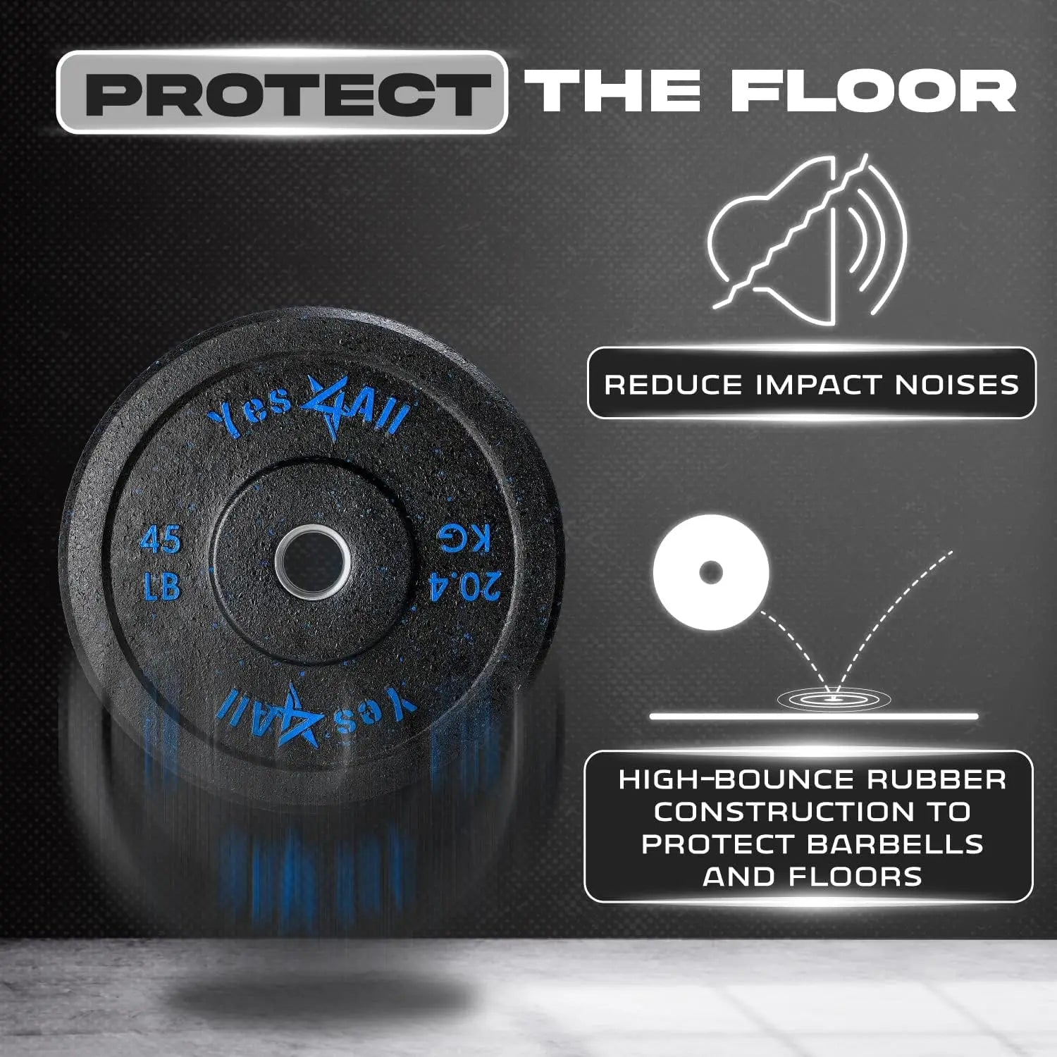 2" Bumper Plate, Rubber Weight