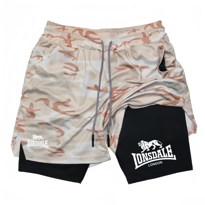 Print 2in1 Running Shorts