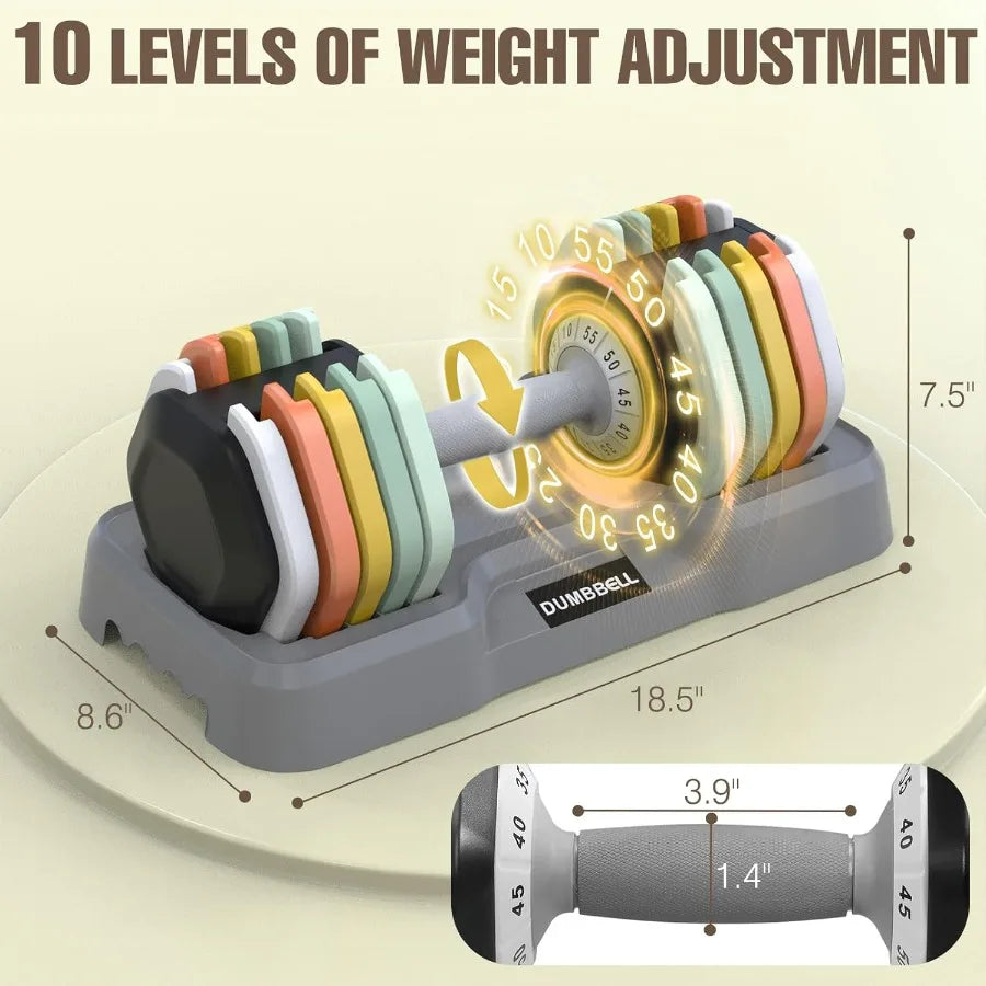 55 lbs Adjustable Dumbbell Set