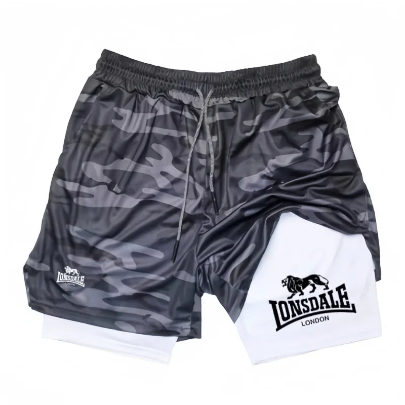 Print 2in1 Running Shorts
