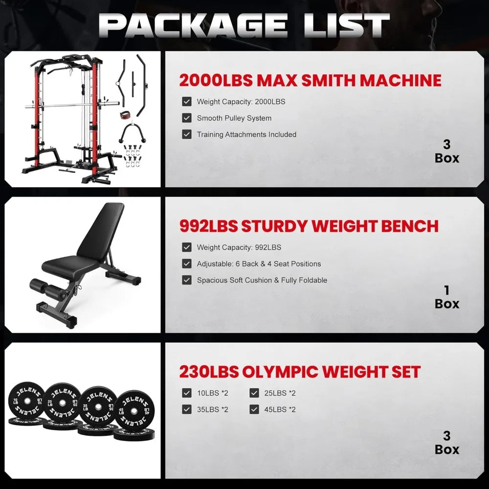SR01 Smith Machine, 2000LBS