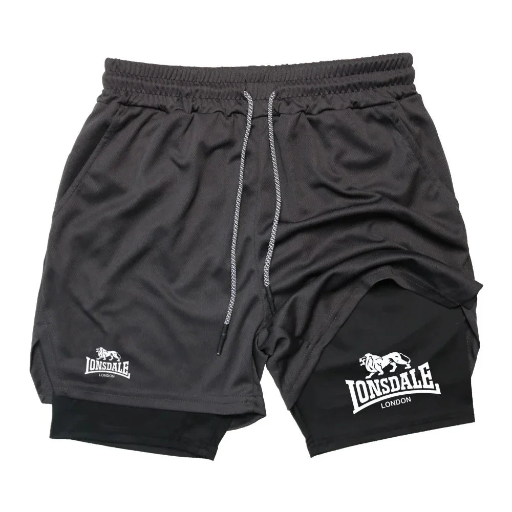 Print 2in1 Running Shorts