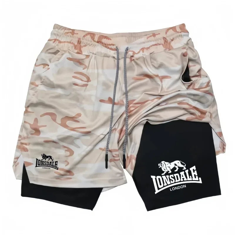 Print 2in1 Running Shorts